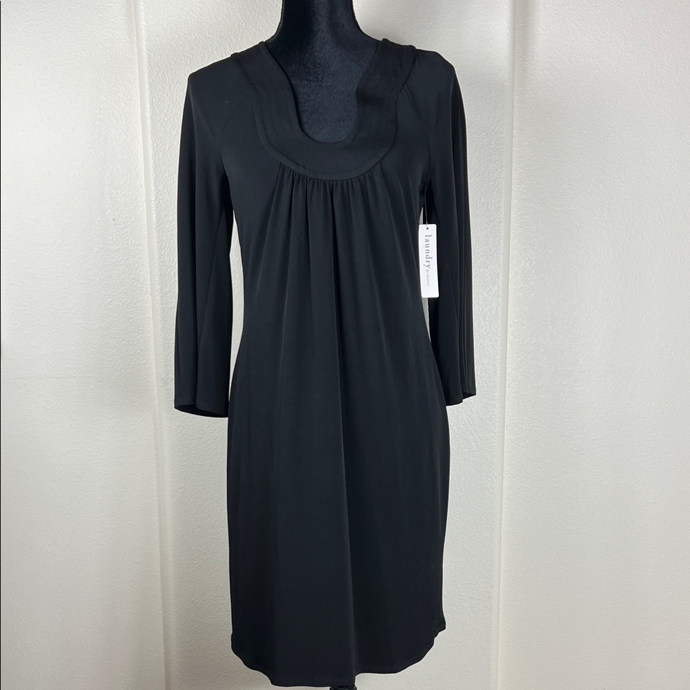 Laundry by Design Elegant Black Long Sleeve Dress | Size 6 | NWT
